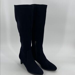Aquatalia Blue Suede Over-the-Knee Boots Women Size 8.5